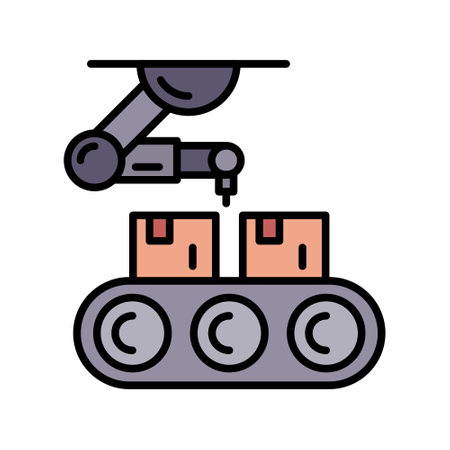 Conveyor Belt Iconのイラスト素材