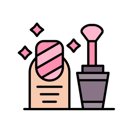 Nail Polish Creative Icons Designのイラスト素材