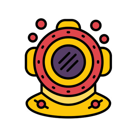Diving Helmet Creative Icons Designのイラスト素材