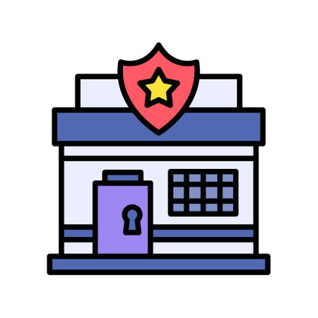 Police Station Creative Icons Designのイラスト素材