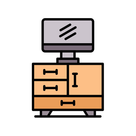 Tv Table Creative Icons Designのイラスト素材