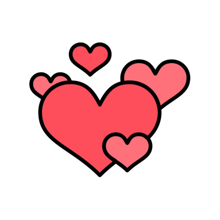 Hearts Creative Icons Designのイラスト素材