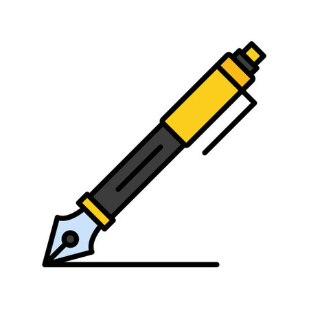 Fountain Pen Creative Icons Designのイラスト素材