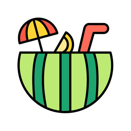 Watermelon Cocktail Creative Icons Designのイラスト素材