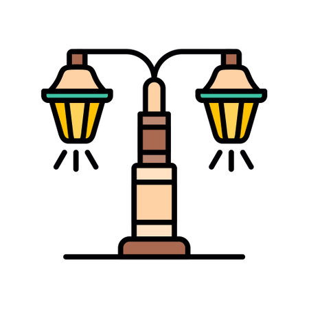 Street Lamp Creative Icons Designのイラスト素材