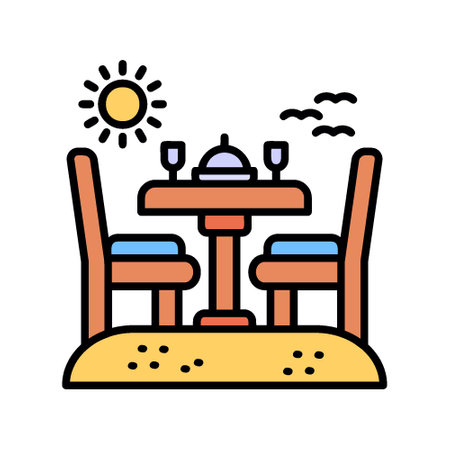 Dining Table Creative Icons Designのイラスト素材