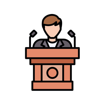 Politician Creative Icons Designのイラスト素材