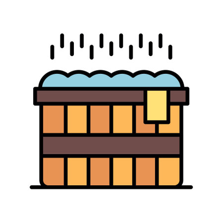 Hot Tub Creative Icons Designのイラスト素材