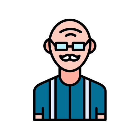 Old Man Creative Icons Designのイラスト素材