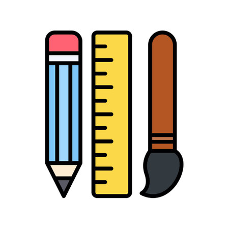 Stationery Creative Icons Designのイラスト素材