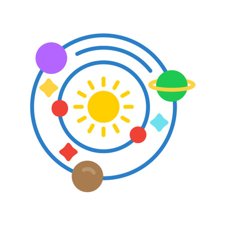 Solar System Iconのイラスト素材