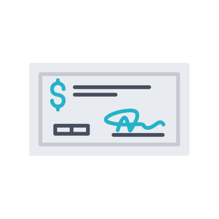 Bank Check Iconのイラスト素材