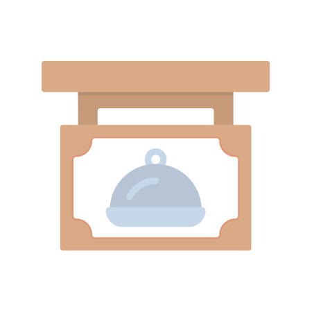Restaurant Sign Board Iconのイラスト素材
