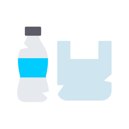 Waste Plastic Creative Icons Designのイラスト素材