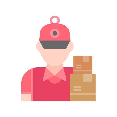 Delivery Boy Creative Icons Designのイラスト素材