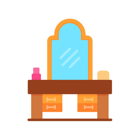 Dressing Table Creative Icons Designのイラスト素材
