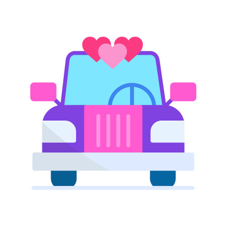 Wedding Car Creative Icons Designのイラスト素材