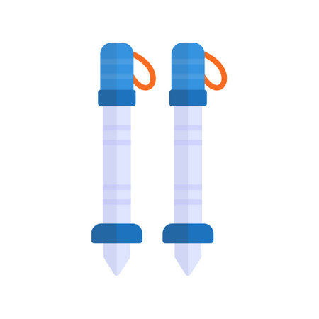 Ski Poles Creative Icons Designのイラスト素材
