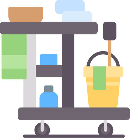 Cleaning Cart Creative Icons Designのイラスト素材