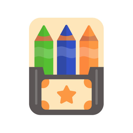 Color pencils icon. Flat illustration of color pencils icon for web designのイラスト素材