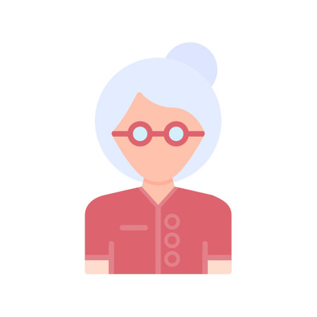 Old Woman Creative Icons Designのイラスト素材