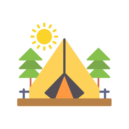 Camping Creative Icons Designのイラスト素材
