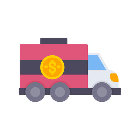 Bank Truck Creative Icons Designのイラスト素材