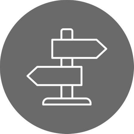 Signpost, direction, pointer icon vector image. Can also be used for arrows. Suitable for mobile apps, web apps and print media.のイラスト素材