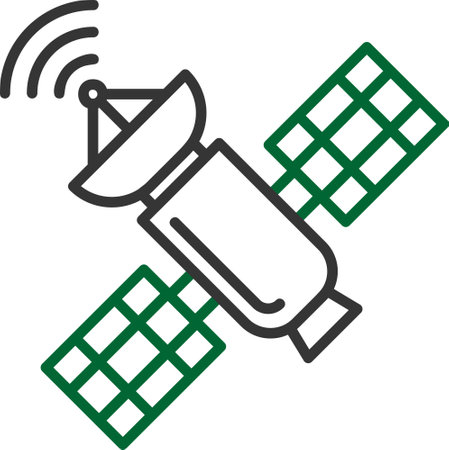Satellite icon, vector illustration. Flat design style eps 10のイラスト素材