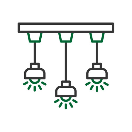 Ceiling Light Creative Icons Designのイラスト素材