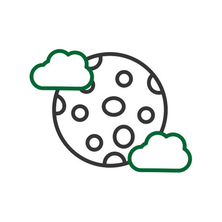 Full Moon Creative Icons Designのイラスト素材