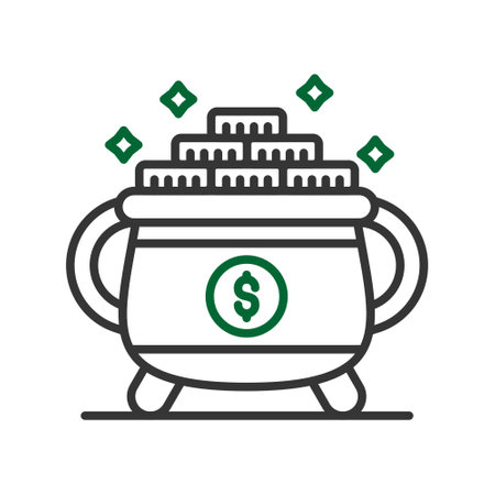 Gold Pot Creative Icons Designのイラスト素材