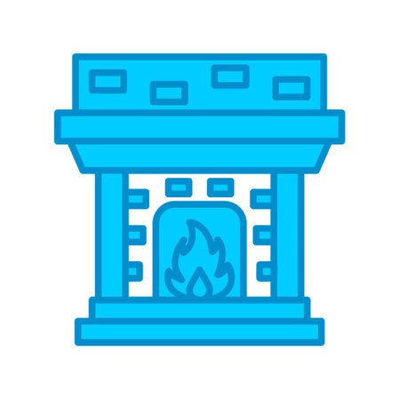 Fireplace iconのイラスト素材