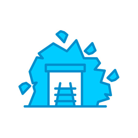 Mining Tunnel Creative Icons Designのイラスト素材