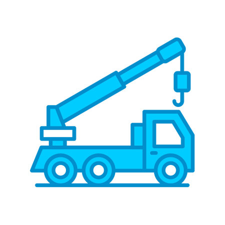Crane Truck Creative Icons Designのイラスト素材