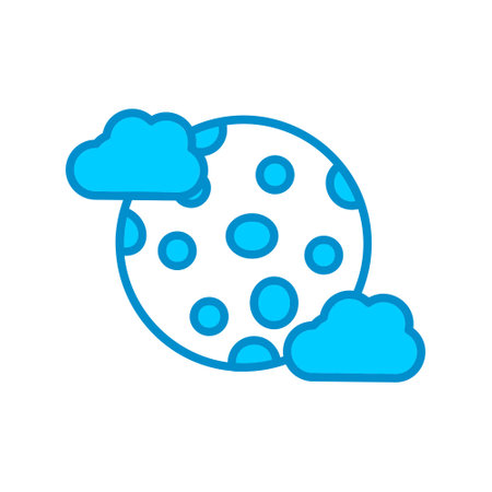 Full Moon Creative Icons Designのイラスト素材