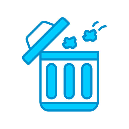 Throwing Trash Creative Icons Designのイラスト素材