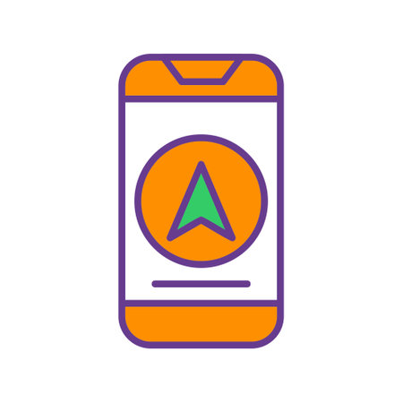 Gps navigation Iconのイラスト素材