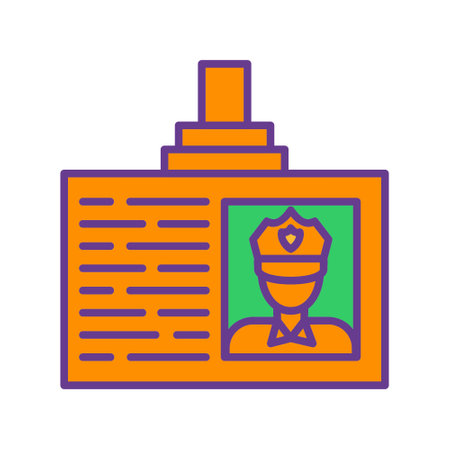 Police Card Iconのイラスト素材