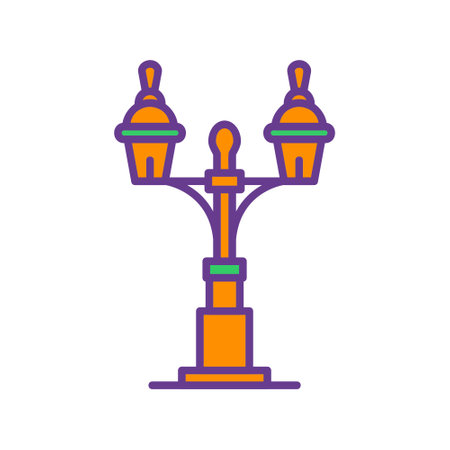 Street Lamp Creative Icons Designのイラスト素材