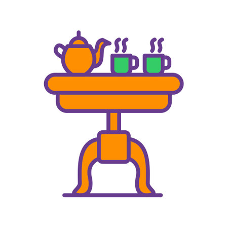 Coffee Table Creative Icons Designのイラスト素材