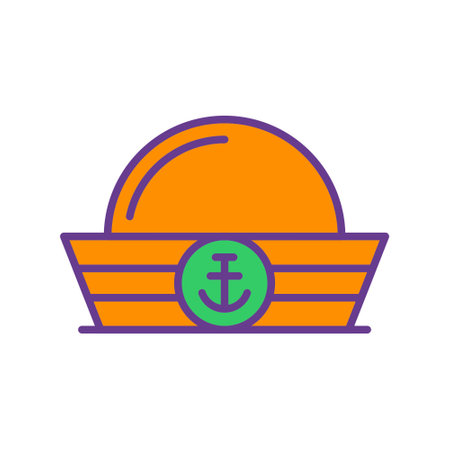 Sailor Hat Creative Icons Designのイラスト素材
