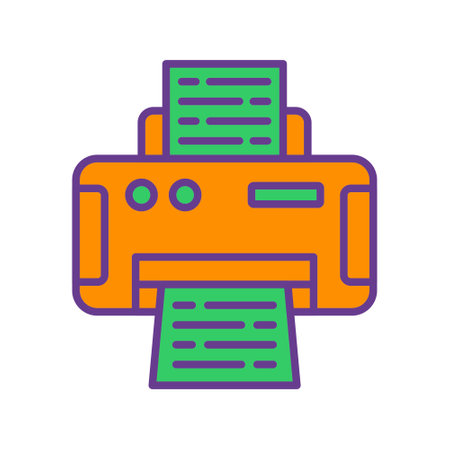 Printer Creative Icons Designのイラスト素材