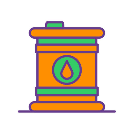 Oil Barrel Creative Icons Designのイラスト素材