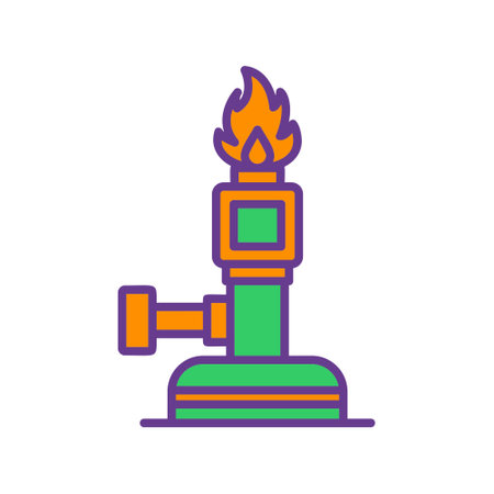 Bunsen Burner Creative Icons Designのイラスト素材