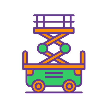 Scissor Lift Creative Icons Designのイラスト素材