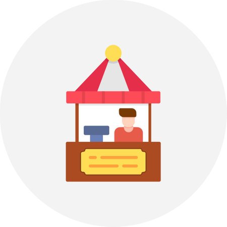 Ticket Office Iconのイラスト素材