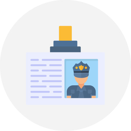 Police Card Iconのイラスト素材