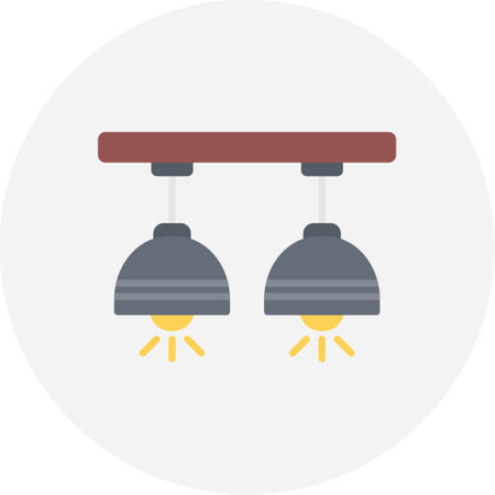 Ceiling Lamp Creative Icons Designのイラスト素材