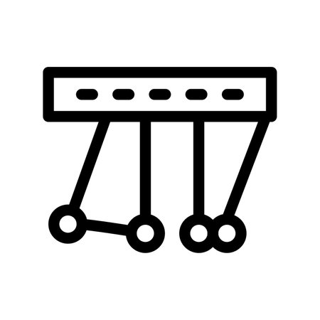 Newton Cradle Creative Icon Designのイラスト素材